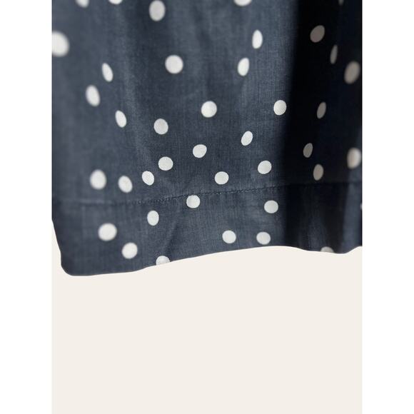 DL1961 Dennet Tie-Strap Polka-Dot Print Ruffled Cropped Tank Top Size Medium - Picture 8 of 11